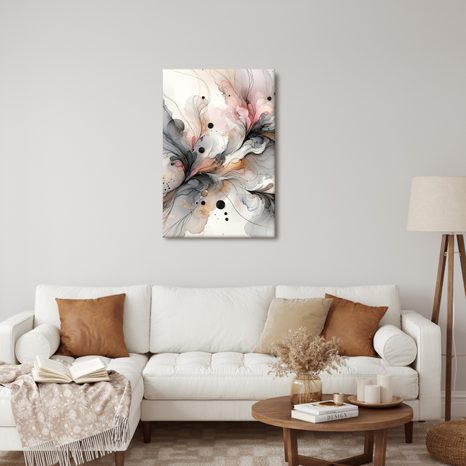 WANDBILD DYNAMIK IN ZARTEN TÖNEN - WANDBILDER ABSTRAKTE FORMEN - BILDER