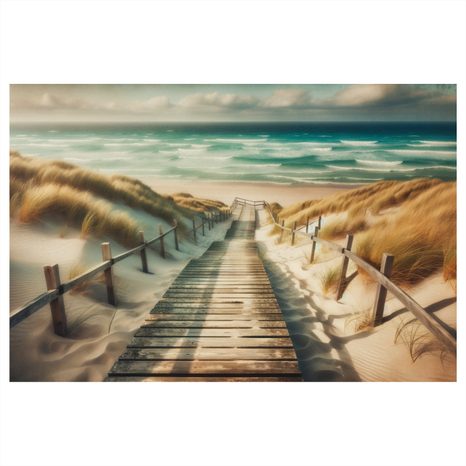 TABLEAU SUR TOILE – DUNES DE SABLE ET HORIZON MARIN - TABLEAUX - 🔥 VENTE TOTALE