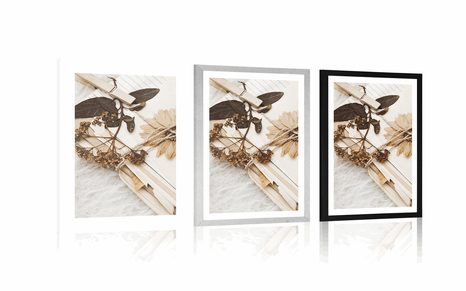 PLAKAT S PASPARTUOM ZBIRKA STARIH DOPISA - MRTVA PRIRODA - PLAKATI