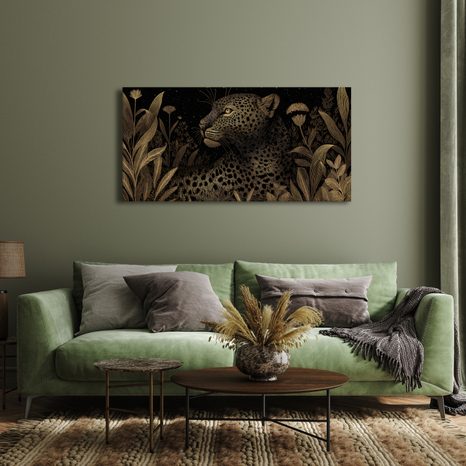 OBRAZ ŠELMA MEZI TROPICKÝMI ROSTLINAMI - OBRAZY LVI A TYGŘI - OBRAZY