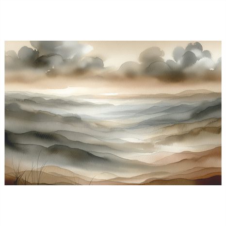 OBRAZ KRAJINA V MLZE A HNĚDÉ - OBRAZY PŘÍRODY A KRAJINY - OBRAZY