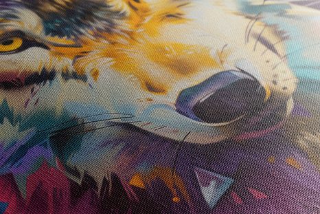 WANDBILD WOLF ALS GEMÄLDE-NACHAHMUNG - BILDER VON WÖLFEN - BILDER