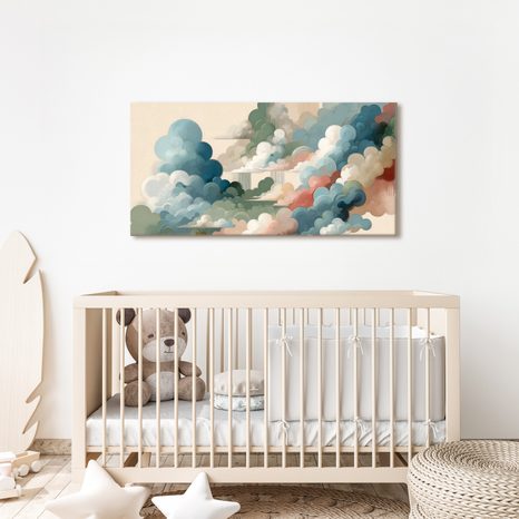 OBRAZ MRAKY V JEMNÝCH PASTELOVÝCH TÓNECH - OBRAZY PŘÍRODY A KRAJINY - OBRAZY