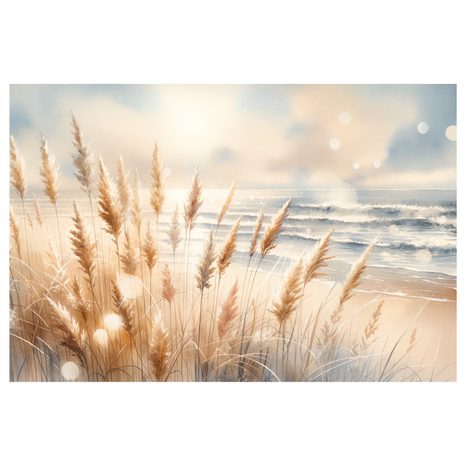 OBRAZ PAMPOVÁ TRÁVA NA PLÁŽI - OBRAZY MOŘE A PLÁŽ - OBRAZY