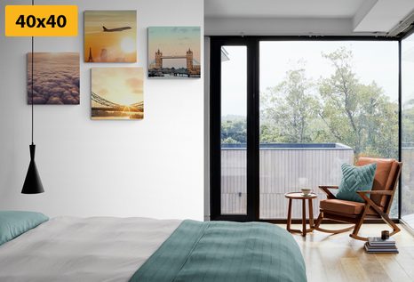 SET OBRAZŮ LONDÝN S VÝCHODEM SLUNCE - SESTAVY OBRAZŮ - OBRAZY