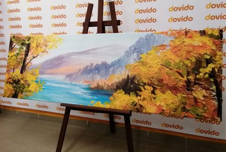 OBRAZ SCENÉRIE HORSKÉHO JEZERA - OBRAZY PŘÍRODY A KRAJINY - OBRAZY