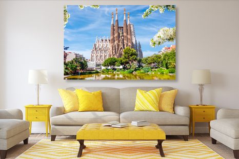 OBRAZ KATEDRÁLA V BARCELONE - OBRAZY MESTÁ - OBRAZY