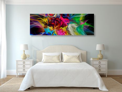 OBRAZ ABSTRAKCYJNY CHAOS KOLORÓW - OBRAZY ABSTRAKCYJNE - OBRAZY