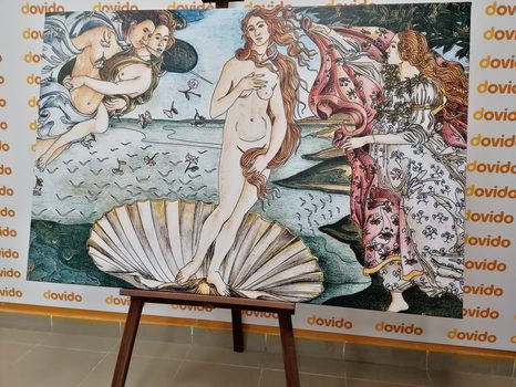 WANDBILD REPRODUKTION VON SANDRO BOTTICELLI - DIE GEBURT DER VENUS - BILDER VON MENSCHEN - BILDER