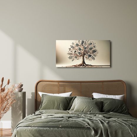 TABLOU ARBORELE VIEȚII CU FRUNZE ȘI SPIRALE - TABLOURI ARBORII VIEȚII - TABLOURI