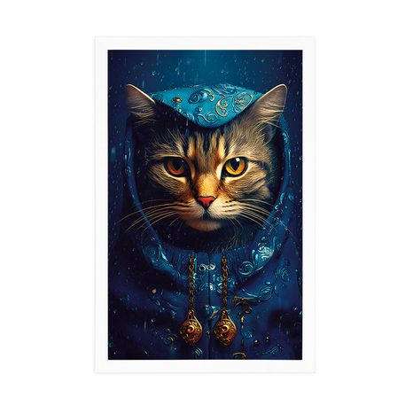PLAKÁT MODRO-ZLATÁ KOČKA - VLÁDCI ŽIVOČIŠNÉ ŘÍŠE - PLAKÁTY