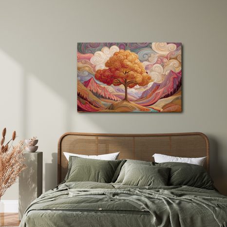 OBRAZ PODZIMNÍ STROM ŽIVOTA V HORÁCH - OBRAZY STROMY ŽIVOTA - OBRAZY