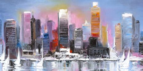 OBRAZ POBREŽNÉ MESTO - OBRAZY MESTÁ - OBRAZY