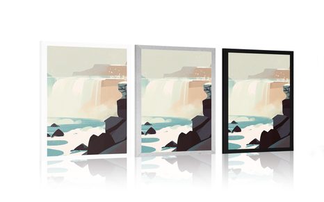 PLAKÁT MODERNÍ PROVEDENÍ VODOPÁDU - VODOPÁDY - PLAKÁTY