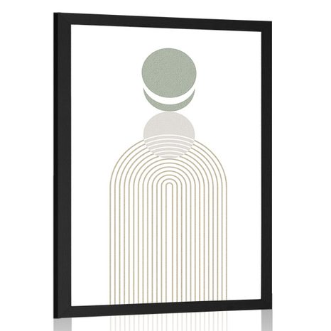 PLAGÁT MODERNÁ DÚHA S KRUHMI MID-CENTURY - MOTÍVY Z NAŠEJ DIELNE - PLAGÁTY