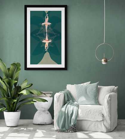 PLAKÁT S PASPARTOU UMĚLECKÝ BALET - MOTIVY Z NAŠÍ DÍLNY - PLAKÁTY