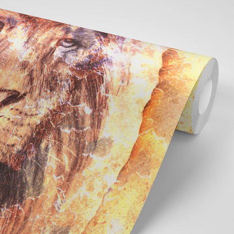 CARTA DA PARATI – VOLTO DI LEONE - CARTA DA PARATI ANIMALI - CARTA DA PARATI