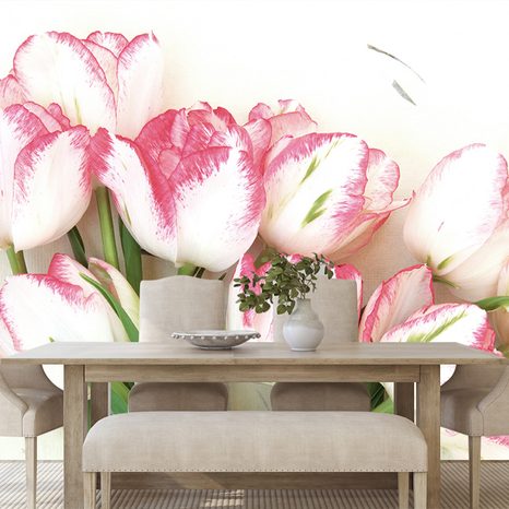 WALL MURAL SPRING TULIPS - WALLPAPERS FLOWERS - WALLPAPERS