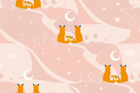 SAMOLEPÍCÍ TAPETA LIŠČÍ RODINKA - SAMOLEPÍCÍ TAPETY - TAPETY