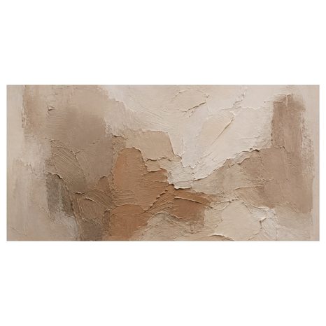 CANVASTAVLA KRÄMFÄRGAD PATINERAD TEXTUR - ABSTRAKTA TAVLOR - TAVLOR