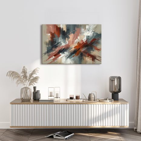 WANDBILD DRAMATISCHE PINSELSTRICHE - WANDBILDER ABSTRAKTE FORMEN - BILDER