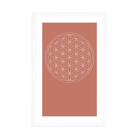 PLAKÁT S PASPARTOU NÁDHERNÁ MANDALA - MOTIVY Z NAŠÍ DÍLNY - PLAKÁTY