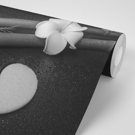 SAMOLEPÍCÍ FOTOTAPETA ČERNOBÍLÉ ZÁTIŠÍ S JIN A JANG - SAMOLEPÍCÍ TAPETY - TAPETY