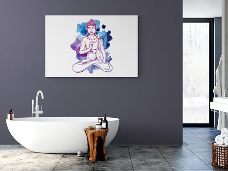 OBRAZ ILUSTRACE BUDHY - OBRAZY FENG SHUI - OBRAZY