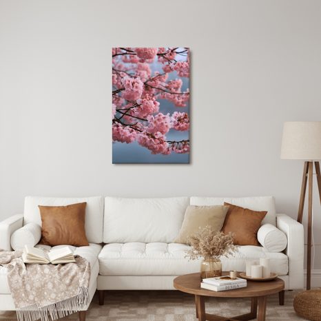 CANVASTAVLA SKIRA GRENAR MED ROSA BLOMMOR - BLOMTAVLOR - TAVLOR