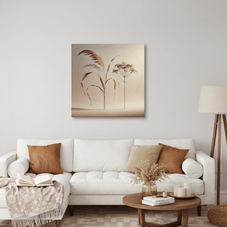 WANDBILD MINIMALISTISCHE GRÄSER - BILDER VON GRASHALMEN - BILDER