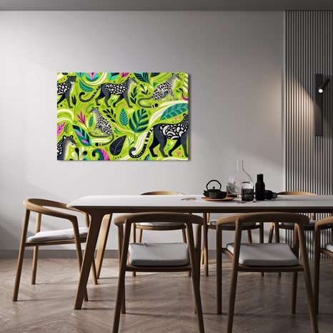 WANDBILD LEOPARDEN IM DSCHUNGEL - BILDER VON KATZEN - BILDER