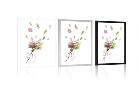 PLAKÁT S PASPARTOU KVĚTINOVÁ VÍLA - MOTIVY Z NAŠÍ DÍLNY - PLAKÁTY