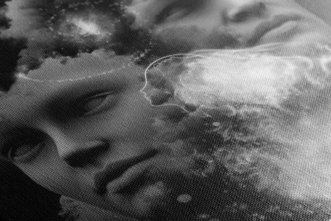 OBRAZ VIRTUÁLNÍ MYSL V ČERNOBÍLÉM PROVEDENÍ - ČERNOBÍLÉ OBRAZY - OBRAZY