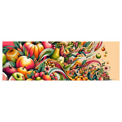 OBRAZ BAREVNÉ OVOCE V POHYBU - OBRAZY JÍDLA A NÁPOJE - OBRAZY