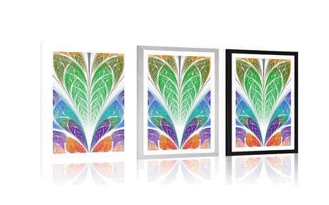 POSTER – ASTRAZIONE DEL VETRO COLORATO - ASTRATTO E MODELLATO - POSTER