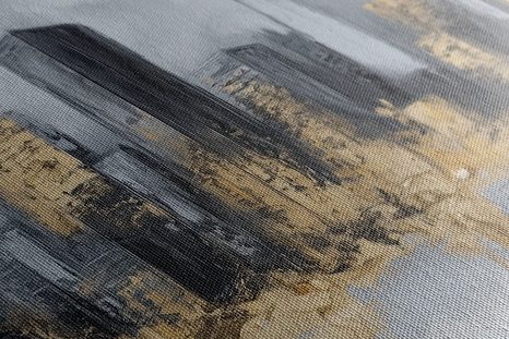 KÉP FELHŐKARCOLÓK PANORÁMÁJA ARANY-SZÜRKÉBEN - VÁROST ÁBRÁZOLÓ KÉPEK - KÉPEK