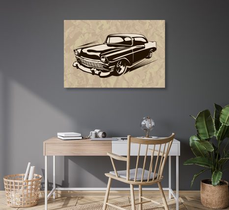 OBRAZ RETRO VETERÁN - VINTAGE A RETRO OBRAZY - OBRAZY