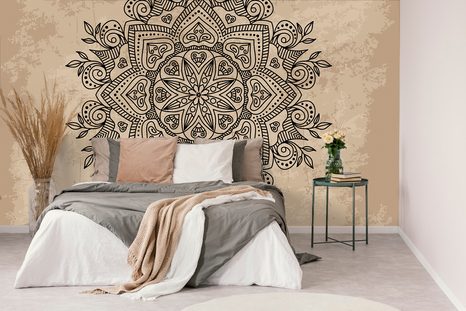 SAMOLEPÍCÍ TAPETA MANDALA SE STARODÁVNÝM NÁDECHEM - SAMOLEPÍCÍ TAPETY - TAPETY