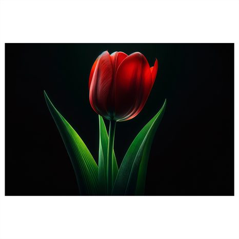 TABLEAU SUR TOILE – ÉLÉGANCE DES TULIPES ROUGES - TABLEAUX - 🔥 VENTE TOTALE