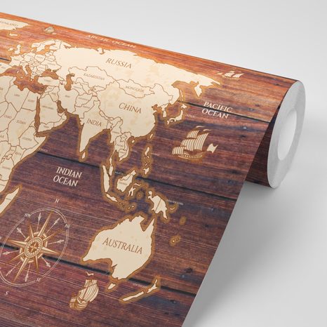 TAPETA MAPA NA DREVE - TAPETY MAPY - TAPETY