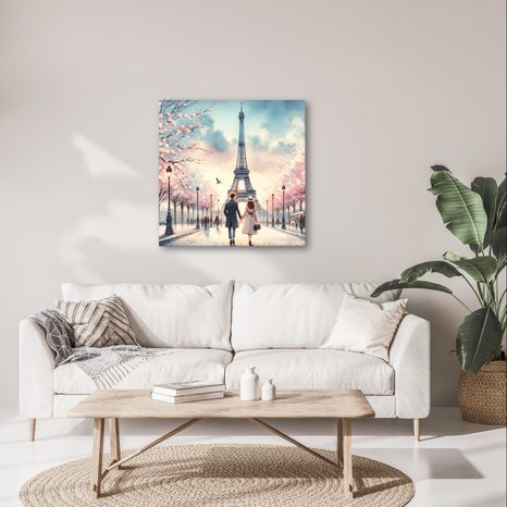 OBRAZ ROMANTIKA V ULICÍCH PAŘÍŽE - OBRAZY LÁSKA - OBRAZY