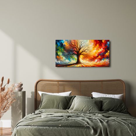 OBRAZ BAREVNÝ STROM ŽIVOTA SNŮ - OBRAZY STROMY ŽIVOTA - OBRAZY