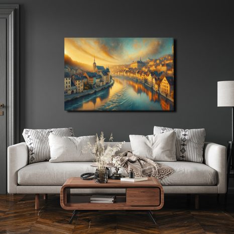 OBRAZ MĚSTO V RANNÍM SVITU - OBRAZY MĚSTA - OBRAZY