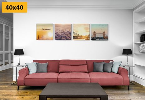 SET OBRAZŮ LONDÝN S VÝCHODEM SLUNCE - SESTAVY OBRAZŮ - OBRAZY