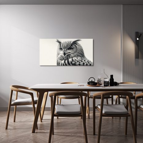 WANDBILD MAJESTÄTISCHE EULE - BILDER VON VÖGELN - BILDER