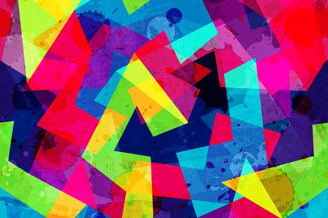 TAPETA GEOMETRICKÝ VZOR S GRUNGE EFEKTEM - ABSTRAKTNÍ TAPETY - TAPETY