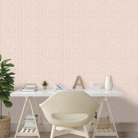 SAMOLEPÍCÍ FOTOTAPETA JEMNÉ RŮŽOVÉ GEOMETRICKÉ VZORY - VZOROVANÉ TAPETY - TAPETY