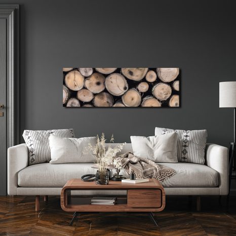 QUADRO SU TELA – TEXTURE NATURALE DEL LEGNO - QUADRI ALBERI E FOGLIE - STAMPE E QUADRI