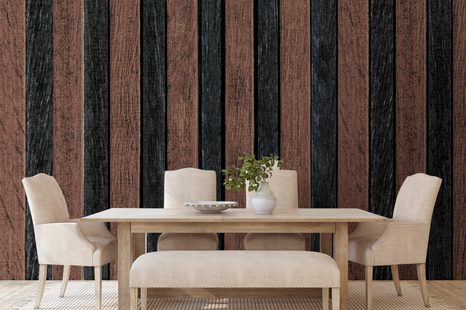 SAMOLEPÍCÍ TAPETA S MOTIVEM TMAVÉHO DŘEVA - SAMOLEPÍCÍ TAPETY - TAPETY