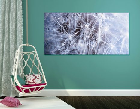 WANDBILD MAKRO DES LÖWENZAHNS - BILDER BLUMEN - BILDER